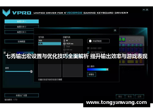 七秀输出宏设置与优化技巧全面解析 提升输出效率与游戏表现